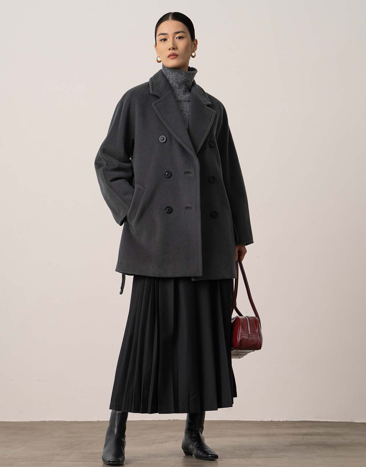 Premium Cashmere Coat - short-824